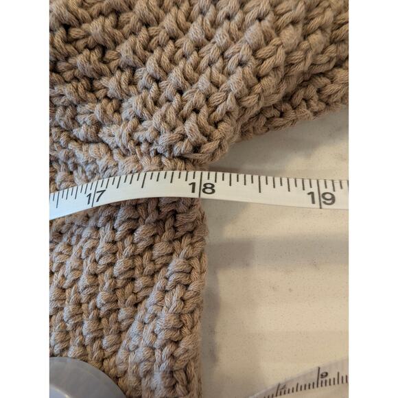 Rubbish Taupe Cable Knit Chunky Button Front Cardigan Sweater Size XS Cotton - Picture 5 of 6